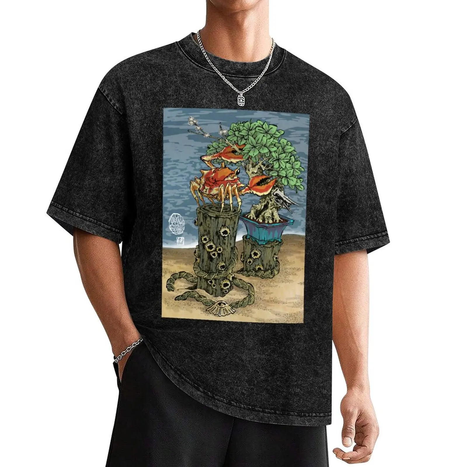 

Crab doing Bonsai T-Shirt funny shirt cotton luxury designer Funny t-shirt vintage clothes clothes for men