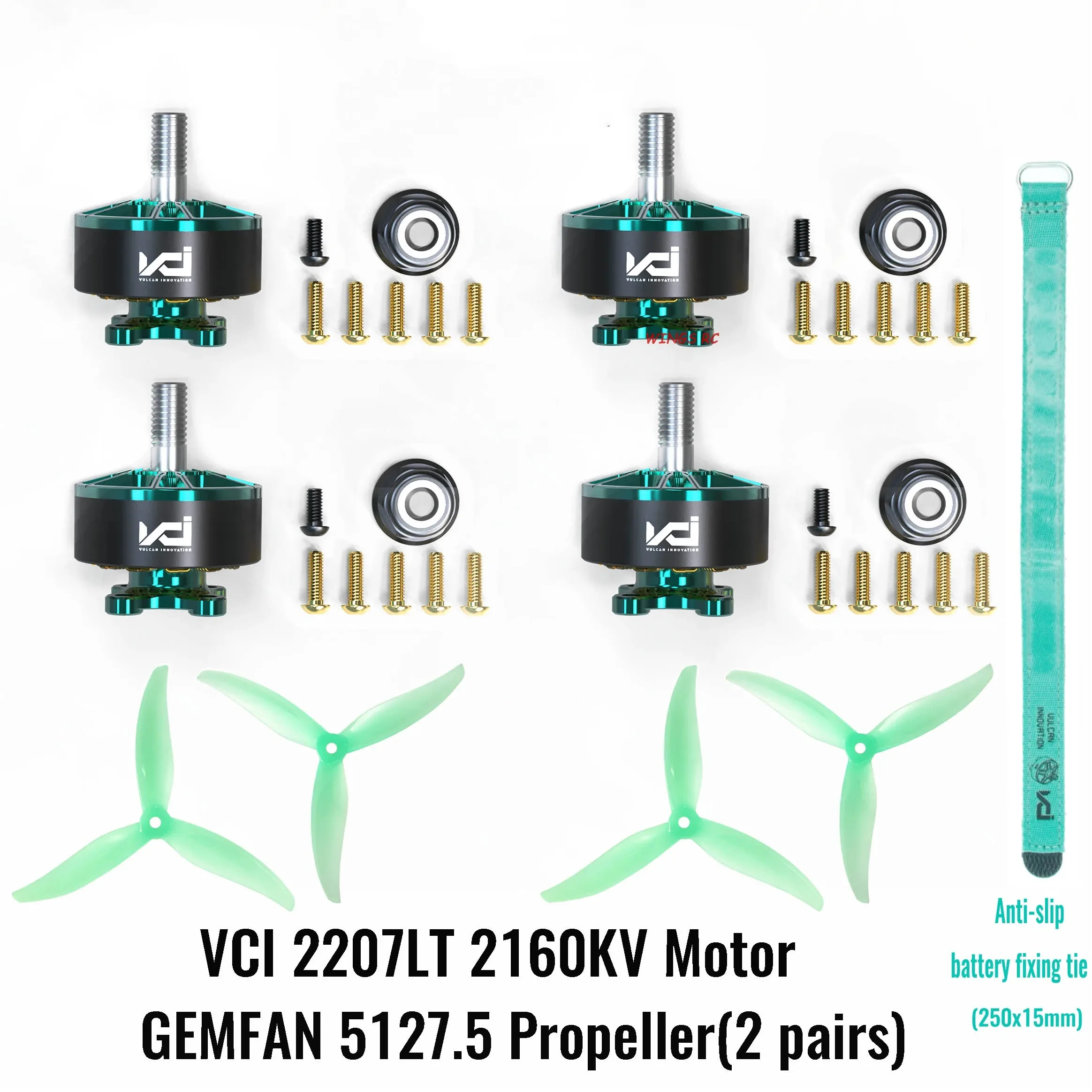 vci-hobby-2207lt-2160kv-6s-fpvブラシレスモーター-gemfan-51275プロペラ-nsk-nmbベアリング-7075アルミニウム-fpv-rcレーシングドローン用-yuki