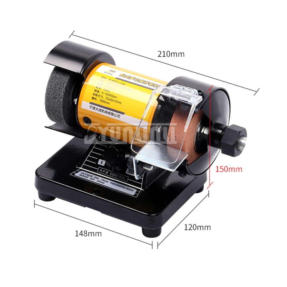 3 '' Desktop Multifunctional Grinder Engraving Machine and Electric Grinding Machine with Continuously Variable Speed Polishing