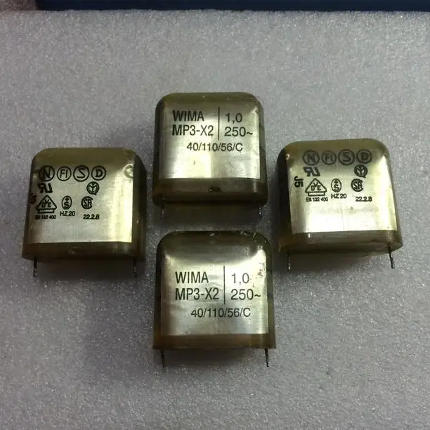 for WIMA MP3-X2 1UF 250V AC 105K Copper Lead Coupling Non-Polar Capacitor  50pcs