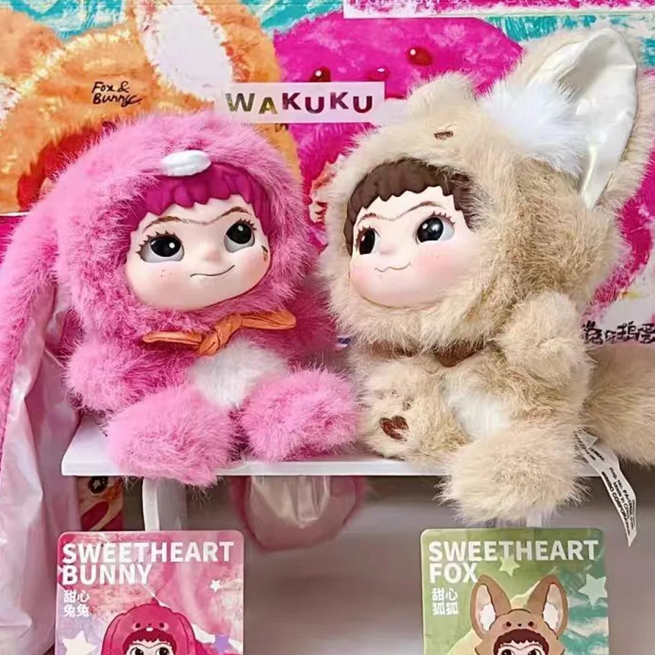 Caja ciega Wakuku V2, serie Fox & Bunny Trick Or Treat, muñeca de vinilo, bolsa sorpresa, llavero, juguetes de moda, caja ciega, regalos personalizados