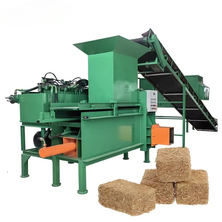 Horizontal Two-cylinders Hay Compressing Baling Machine Hydraulic Baler Machine Efficiency Hydraulic Compressor Packaging