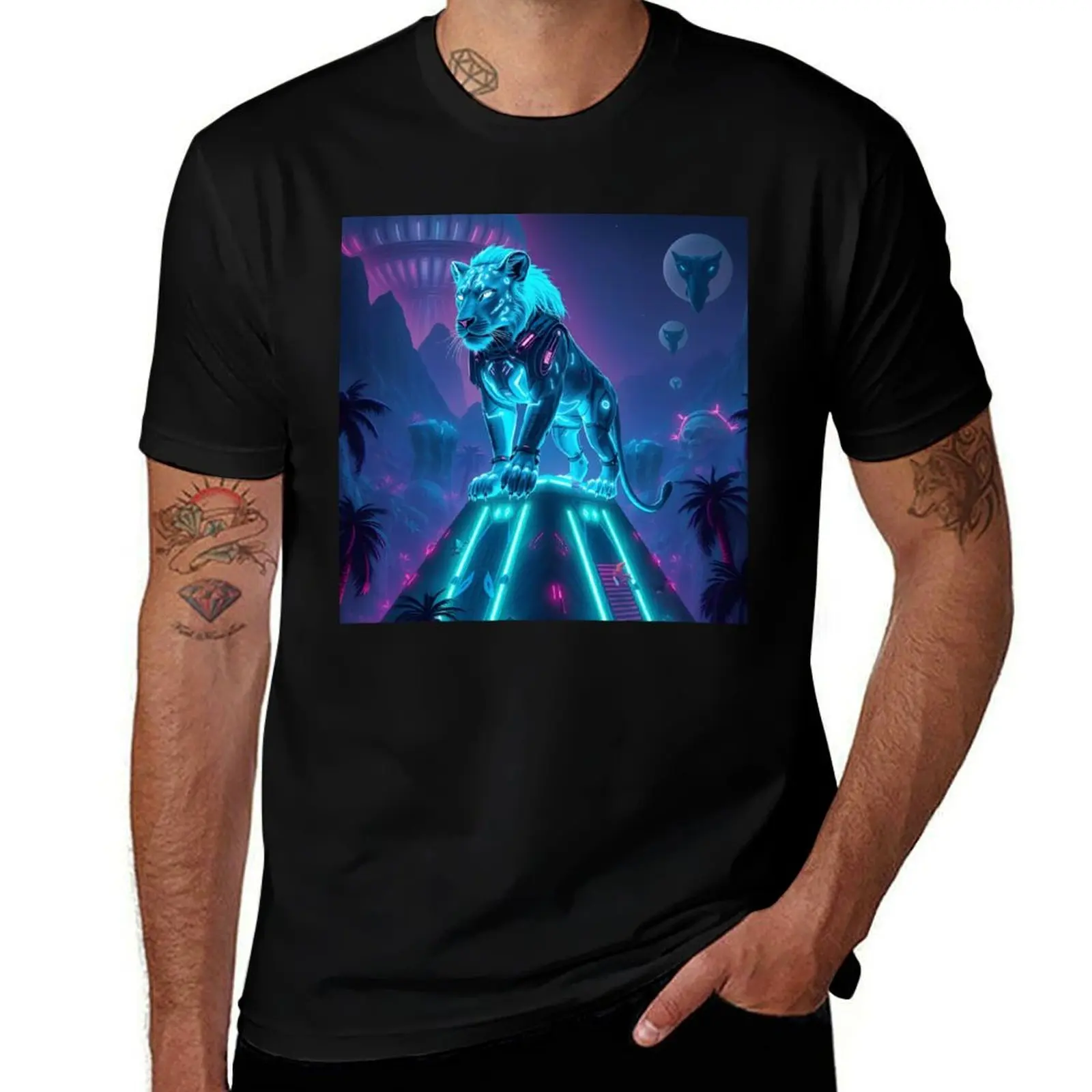 

Cybernetic Lion T-Shirt plus size tops anime figures funny costumes sweat big and tall t shirts for men