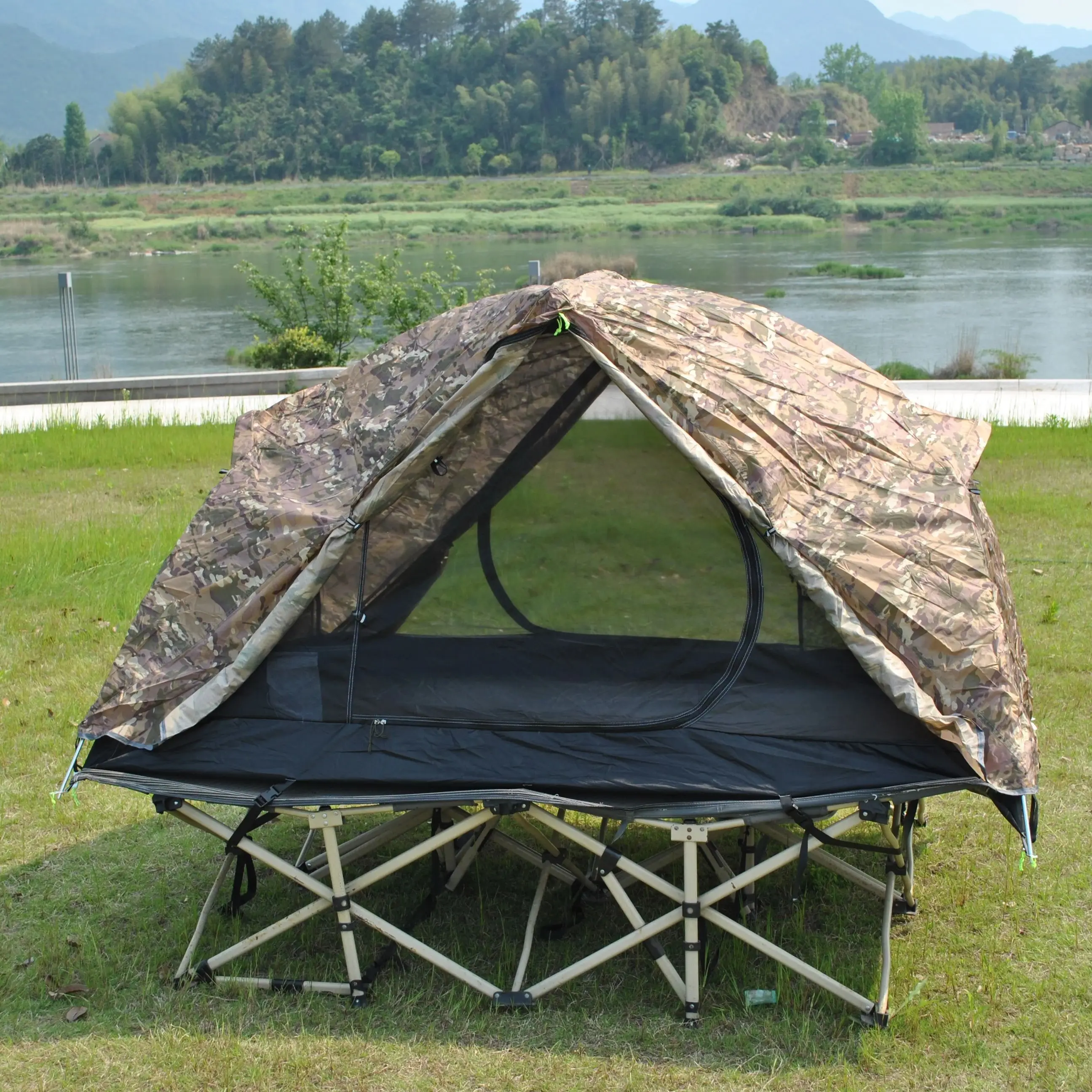 

Backpacking Tent for One 1 to 2 Persons Waterproof Camping Hiking Tent,2 Doors Easy Setup Double Layer Tents,Excluding bed