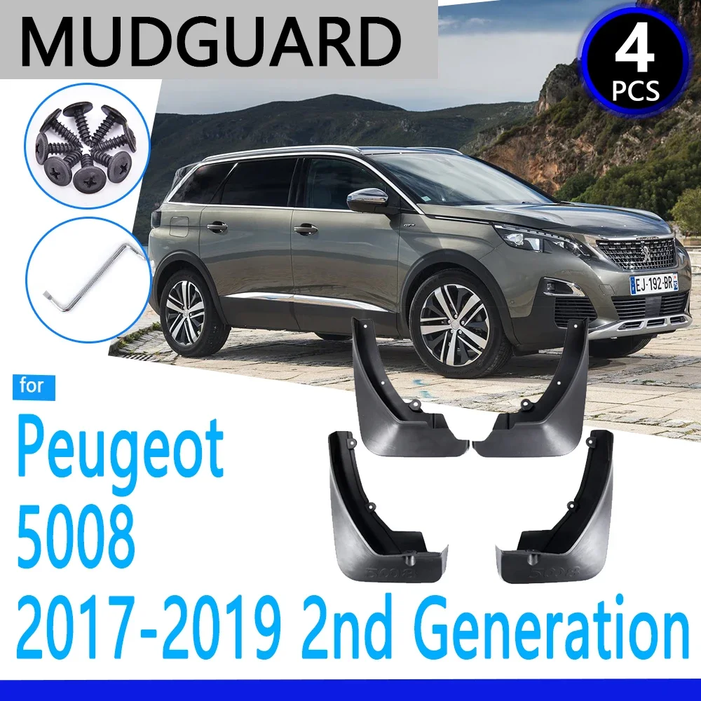 

Mudguards fit for Peugeot 5008 2017 2018 2019 Car Accessories Mudflap Fender Auto Replacement Parts