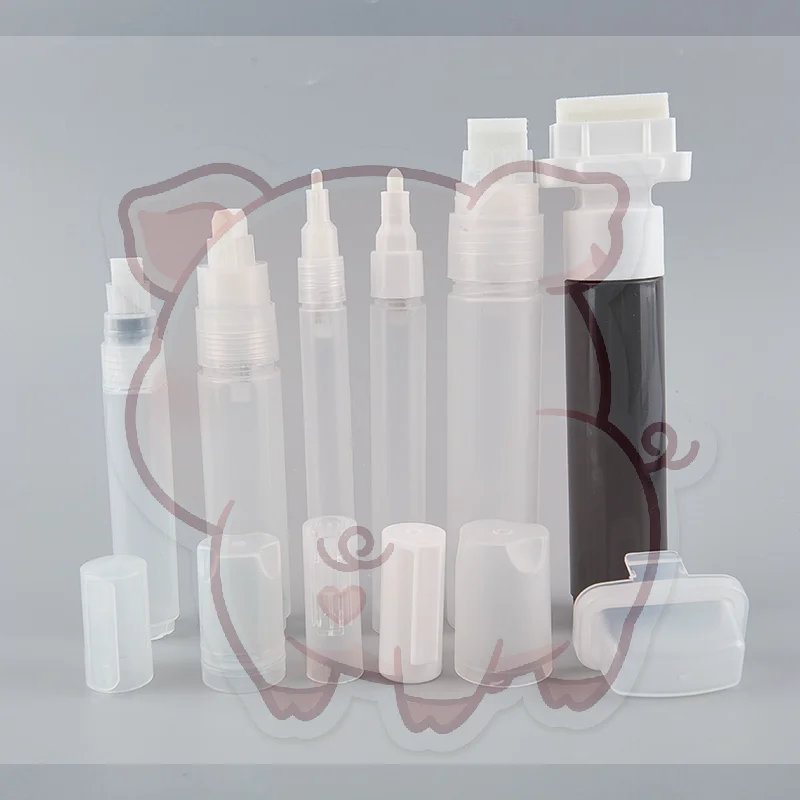 1PC Plastic Empty Pen Rod 3mm 5mm 6mm 8mm 10mm 15mm 30mm Barrels Tube Graffiti Pen Liquid Chalk Marker Diy Paint Pen Accessories