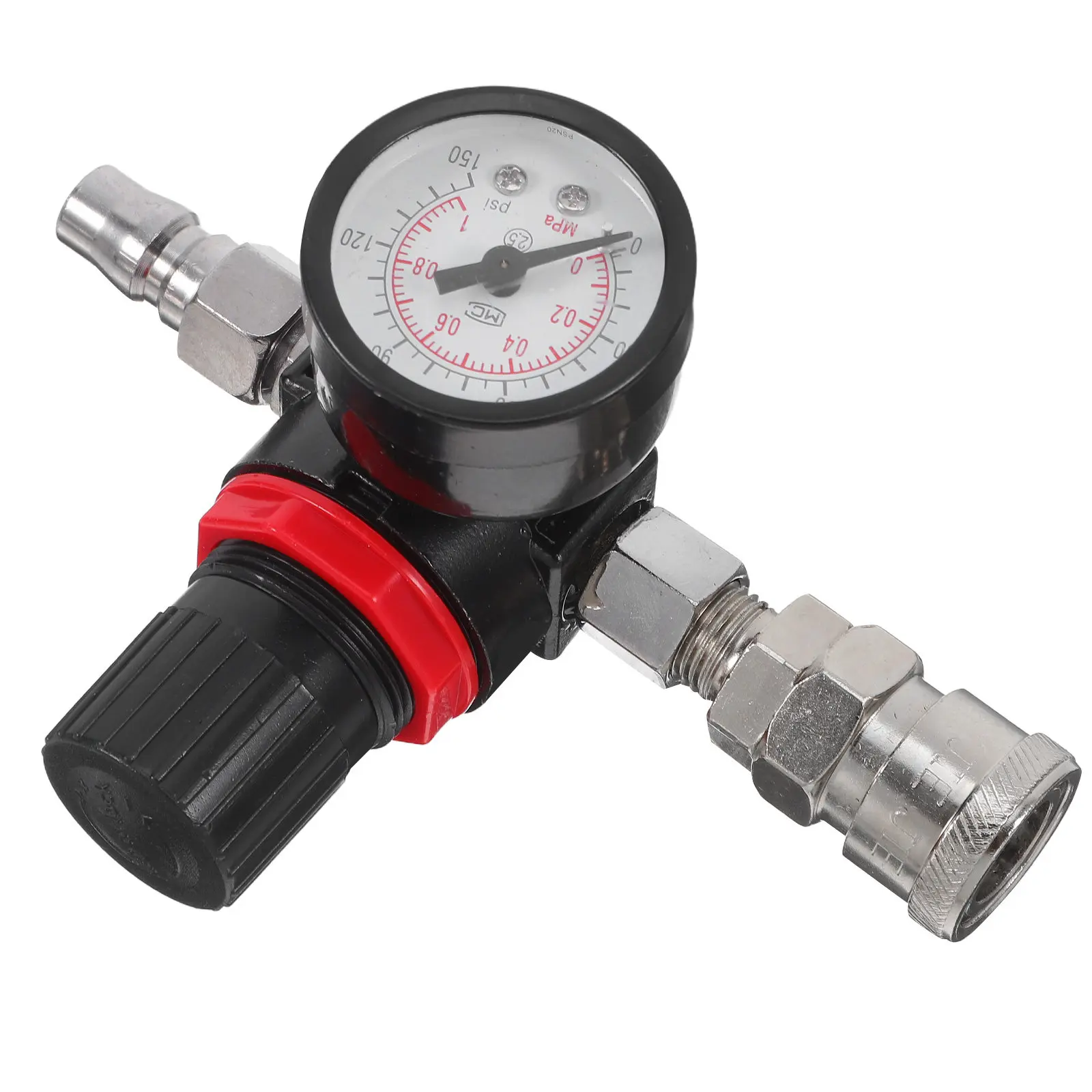 Mini Pressure Regulator Spray Gun Accessory with Water Separator and Quick Disconnect Fitting