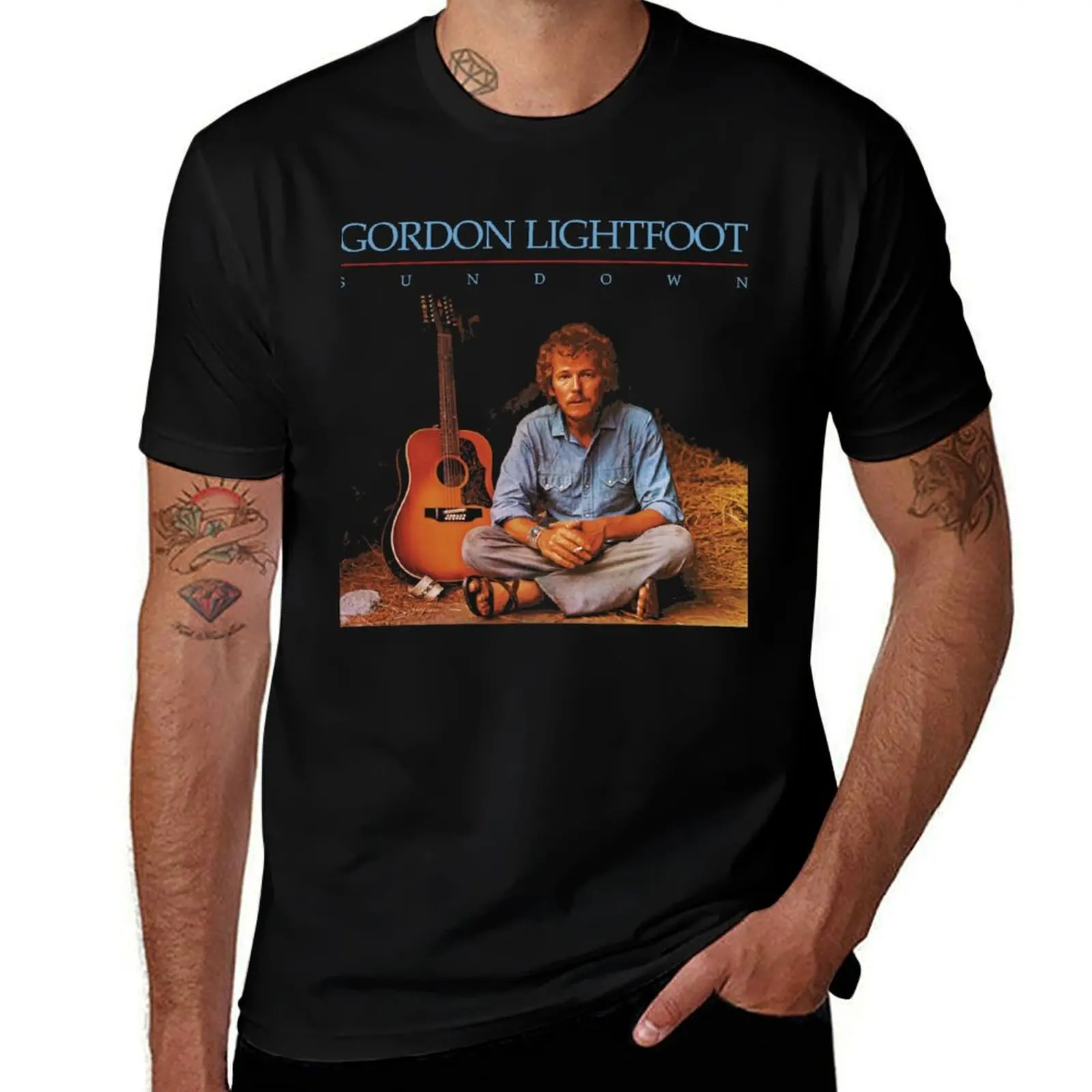 

Mens Best Gordon Lightfoot Gifts For Movie Fans T-Shirt Functional Casual Short Sleeve Tee