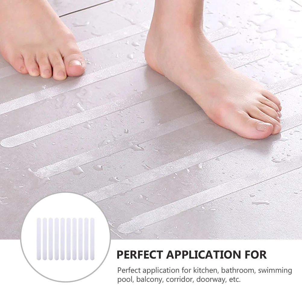 

24pcs Non Slip Strips Transparent Bath Stickers Anti Skid Tape Bathroom Kitchen Pool Balcony Corridor Doorway PEVA
