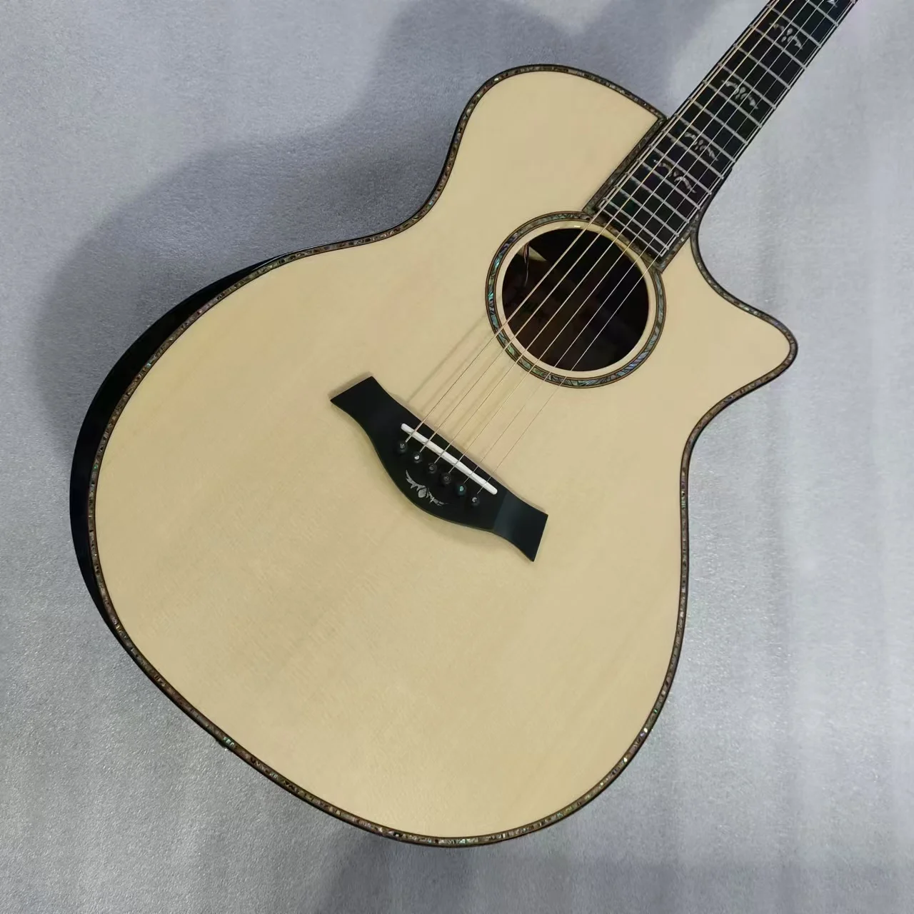 solid  wood   acoustic guitar, handmade solid wood guitar with EQ, Acoustic electric guitar