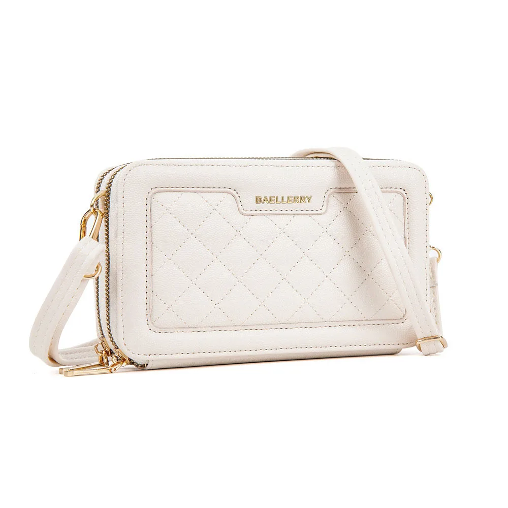 

Square Retro Women Coin Purse Solid Color Double Zipper Crossbody Bag Simple Desgin Mobile Phone Bags Fashion Shoulder Bags