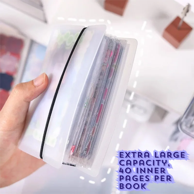 A6 / 40 Slots Cards Holder Large Capacity Collection Album Binder Photocards Storage Book Portable Ticket Card Book Organize
