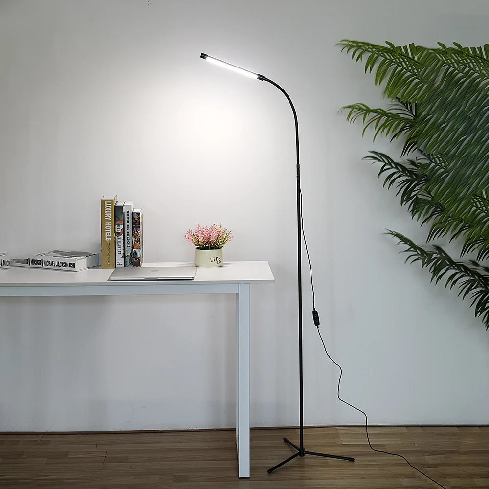 Adjustable 10 Levels LED Tattoo Floor Lamp light Dimmable Rotation Brightness Eye Protection Read Standing Lamp Beauty Room lamp