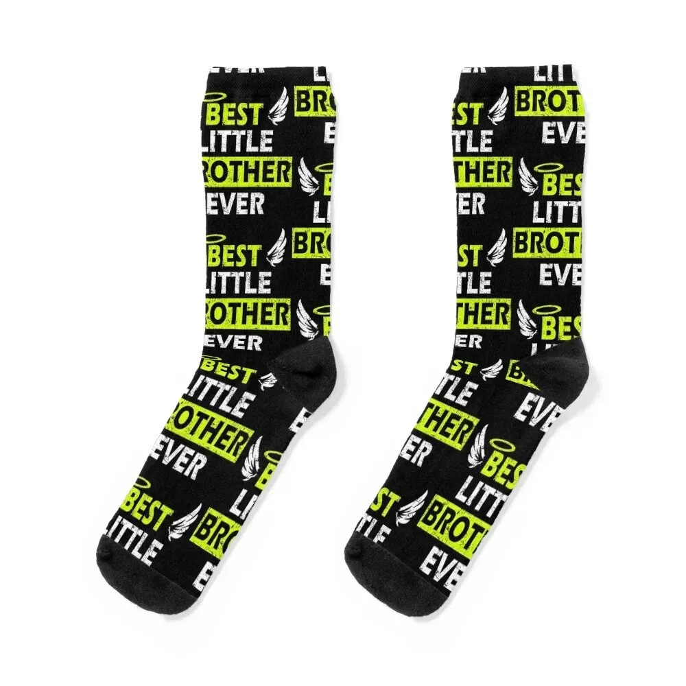 

Best Little Brother Ever - Perfect Gift Design with Wings Socks winter gifts gift hiking retro Men's Socks Luxury Women's