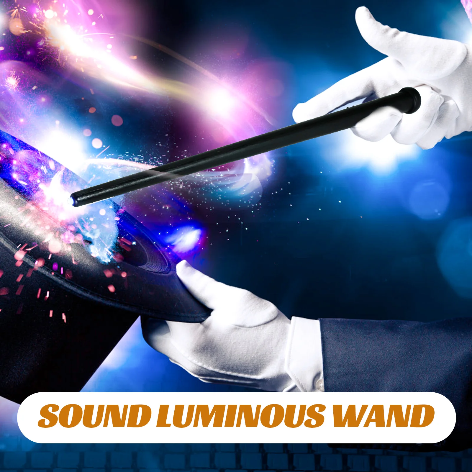

Light Up Glowing Scepter For Halloween Party Cosplay Stage Performance Prop Sound Illuminating Conjuring Stick