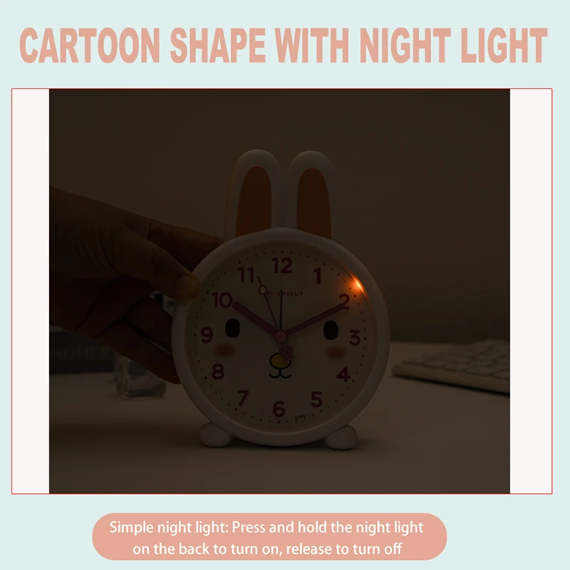 Cute Cat-Shaped Alarm Clock, Bedside Clock for the Bedroom, Silent Operation—Also a Must-Have Gift for Back-to-School Season view 5