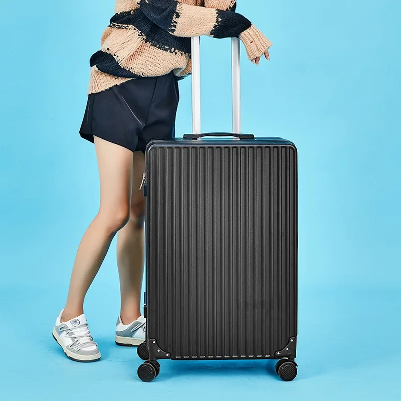 Valise à roulettes en cuir personnalisée, bagage à roulettes, 20 po, 24 mots de passe, approche