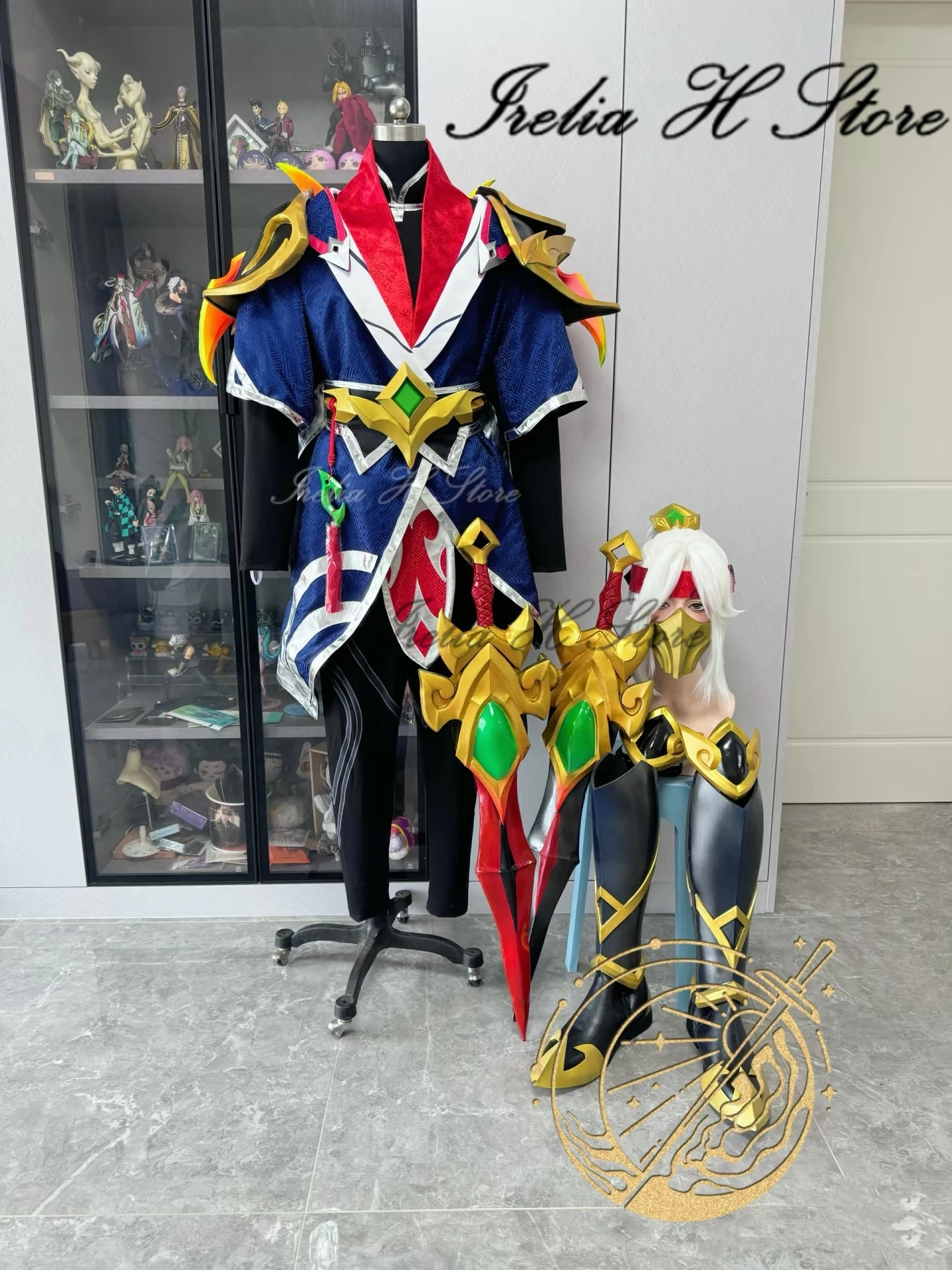 Irelia H Store Custom size LOL Immortal Journey Zed‌ cosplay costume for man full set high quality with balde