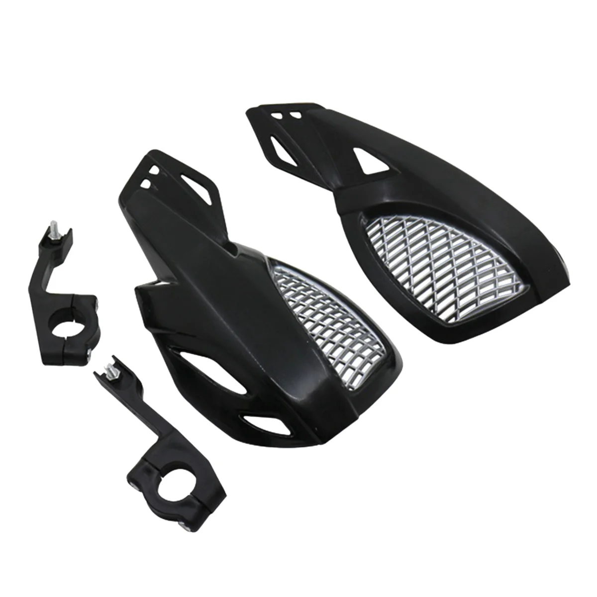 

1Pair Motorbike Handguard Universal ABS Reinforced Hand Protector for Motorcycle Atv Snowmobile 24Cm Width 12Cm Height Black