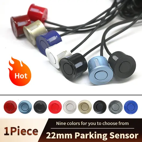 1 조각 자동차 22mm 주차 센서 백업 레이더 파크 tronic 역방향 프로브 초음파 블랙 레드 블루 그레이 샴페인 골드