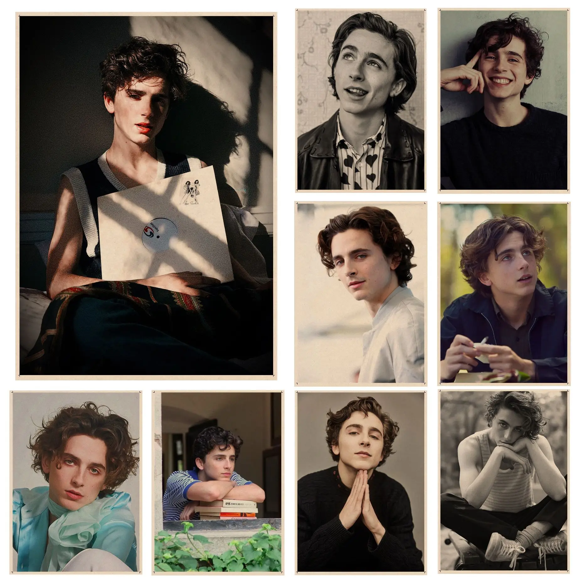 

Timothee Chalamet Classic Movie Posters Kraft Paper Prints and Posters Room Wall Decor