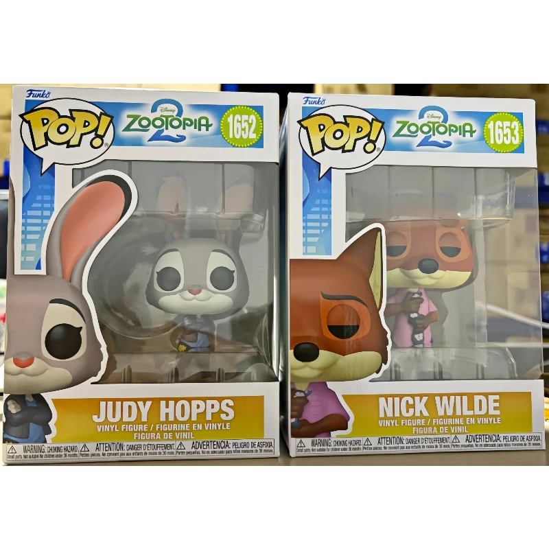 Funko Pop Disney Zootopia 2 Judy Hopps & Nick Wilde conjunto de figuras de acción-modelo coleccionable Original juguetes para niños adultos regalo