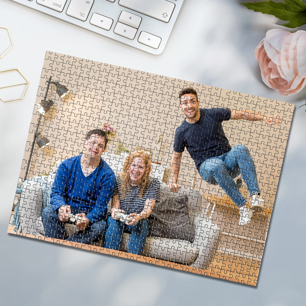 35/300/500/1000pcs Personalized Custom Photo Puzzle Family Photo Customize Your Puzzle To Create An One-Of-A-Kind Present.