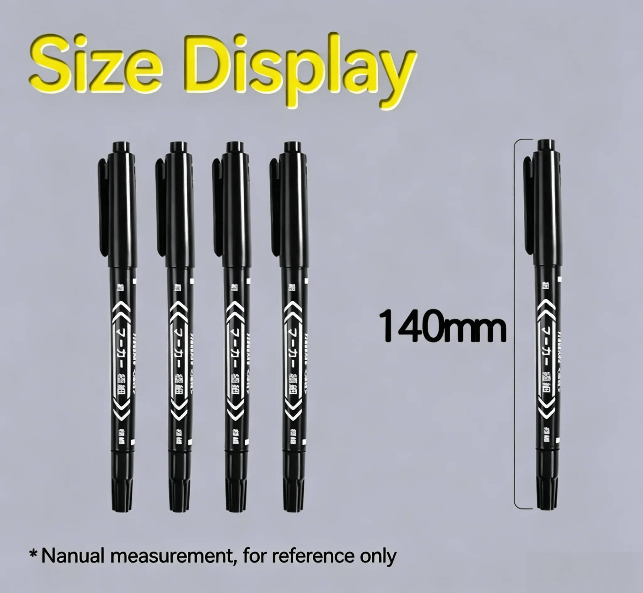 Double Ended Art Markers, 0.5mm Fine & 1mm Bold Tip, Waterproof Smudge-proof Black Ink for Artists & Students