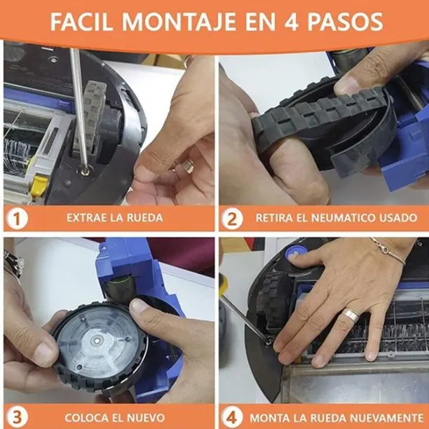 2 pezzi aspirapolvere cinghia ruota antiscivolo fascia per pneumatici aspirapolvere accessori per ruote Robot sostituzione per Irobot
