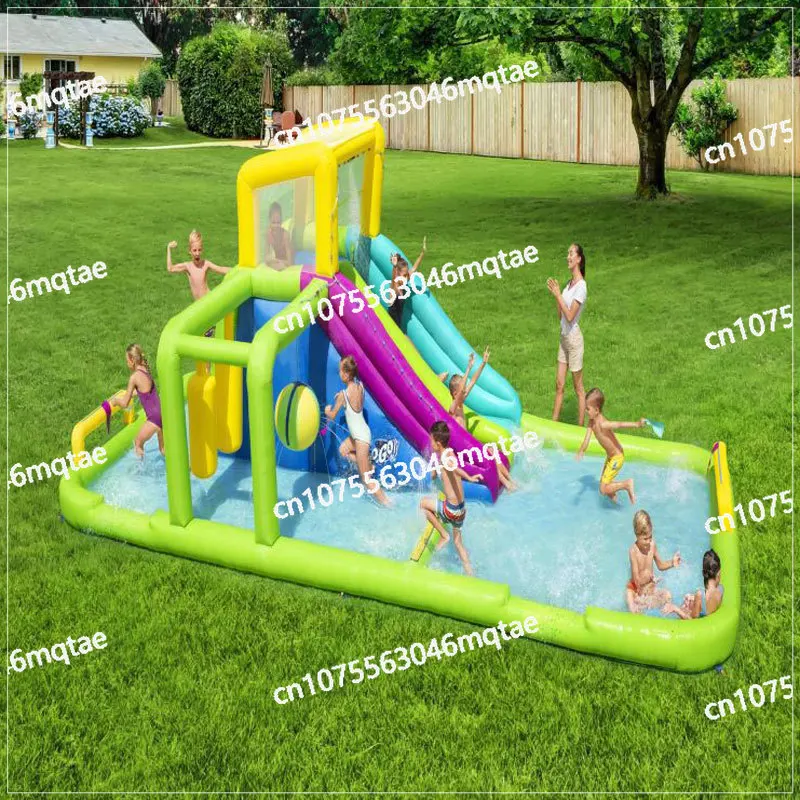 

Children's Inflatable Castle Outdoor Mobile Water Park Slide Children Play Water Pool Facilities