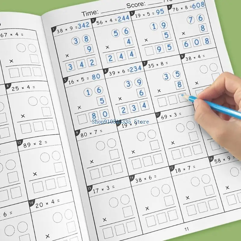 Middle School Math Workbook Friendly Materials Multiplication Division Drills Practical Math Practice Book