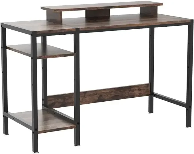 

-Modern Simple Computer Table Desk Wtih Monitor Stand And 2 Drawers