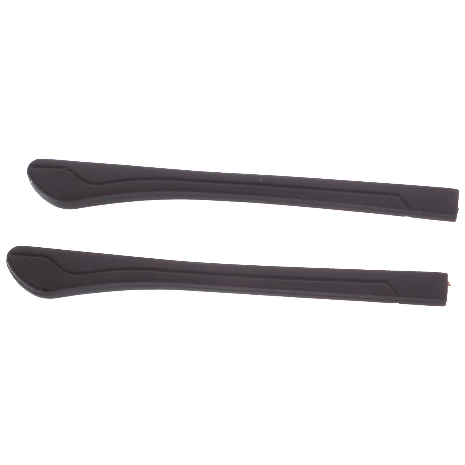

One Pair Dark Brown Replacement Glasses Temple Cover Silicone Non-Slip Spectacle Frame Cover Glasses Leg Sleeve
