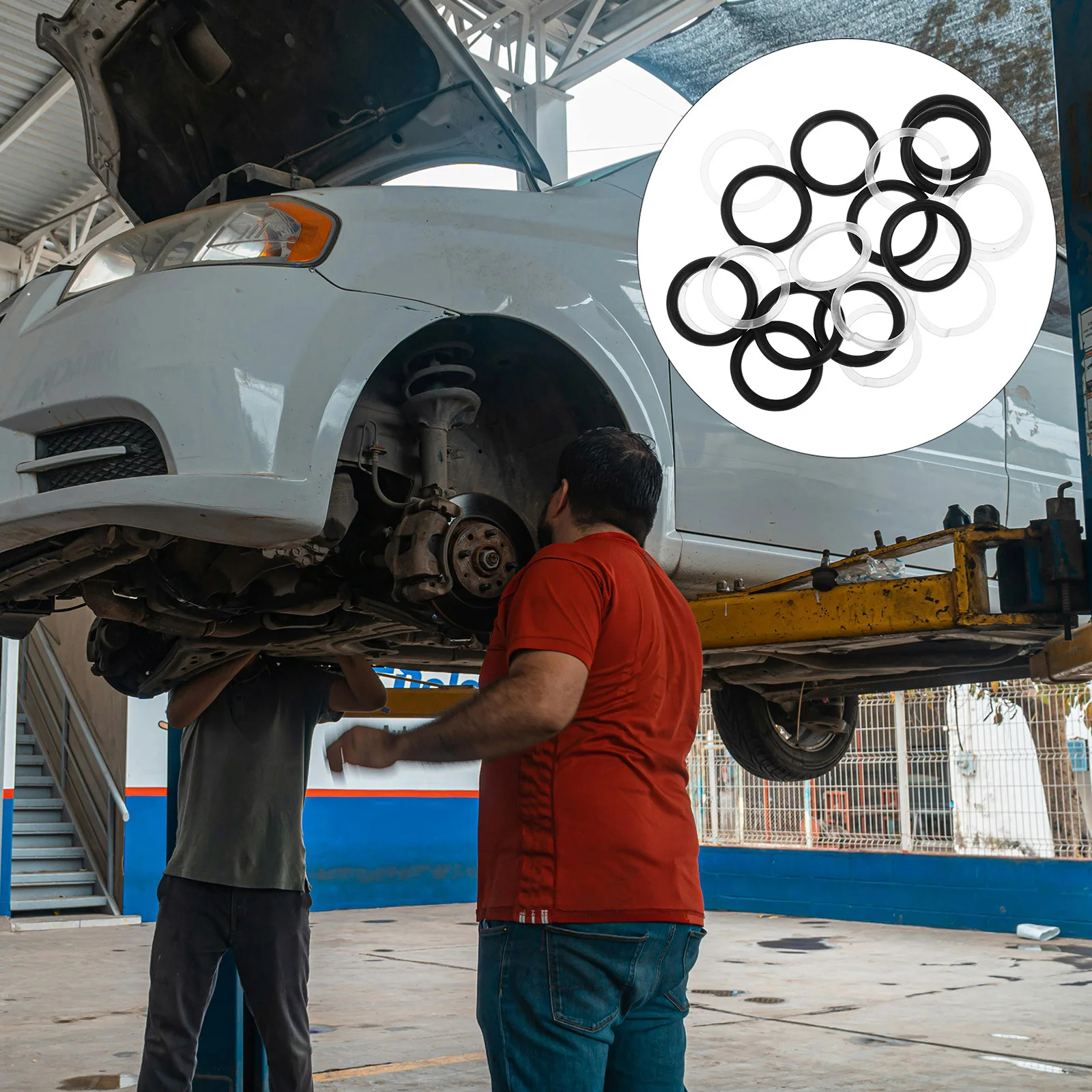 

20Pcs Hydraulic Horizontal Jack Oil Seal Replacement Kit Wear-Resistant High Performance Repair Supplies for Floor Jack