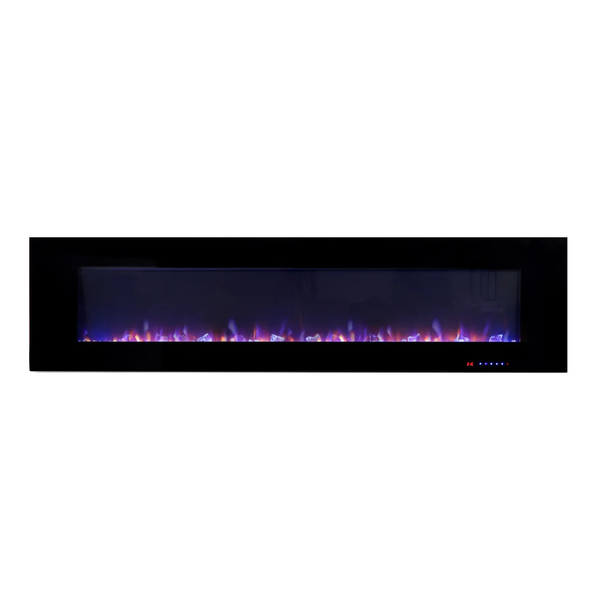 72-Inch Indoor Electric Fireplace Heater Wall Mounted Remote Control LED Real Flame Not For Recessed Use Households