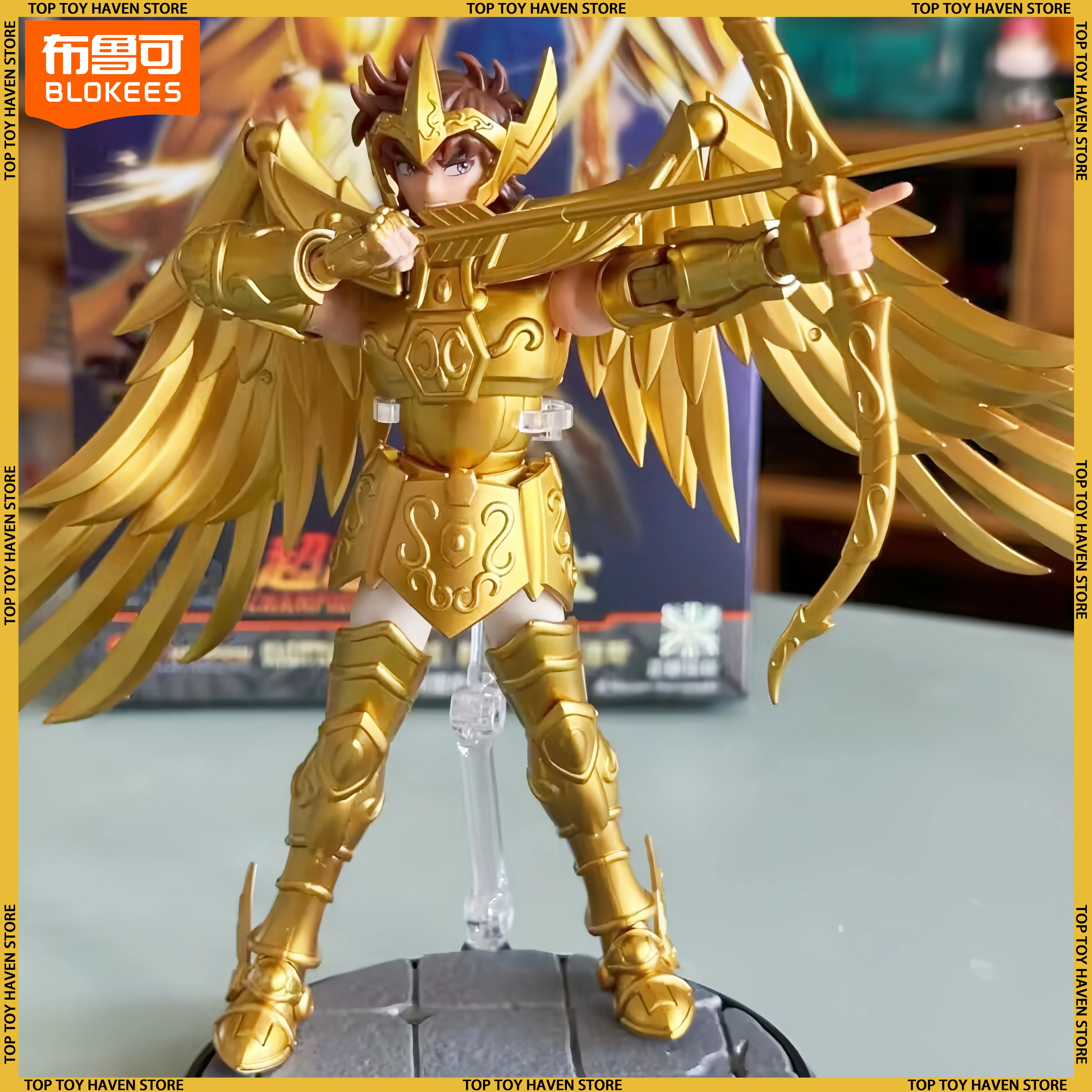 

In Stock Blokees Saint Seiya Champion Class Sagittarius Aiolos Pegasus Seiya Anime Model Action Figure Assemble Toys Gift