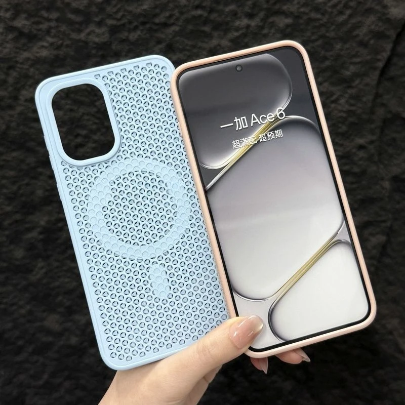For OnePlus Ace 6T 15R Case New Hard PC+TPU Cooling Honeycom