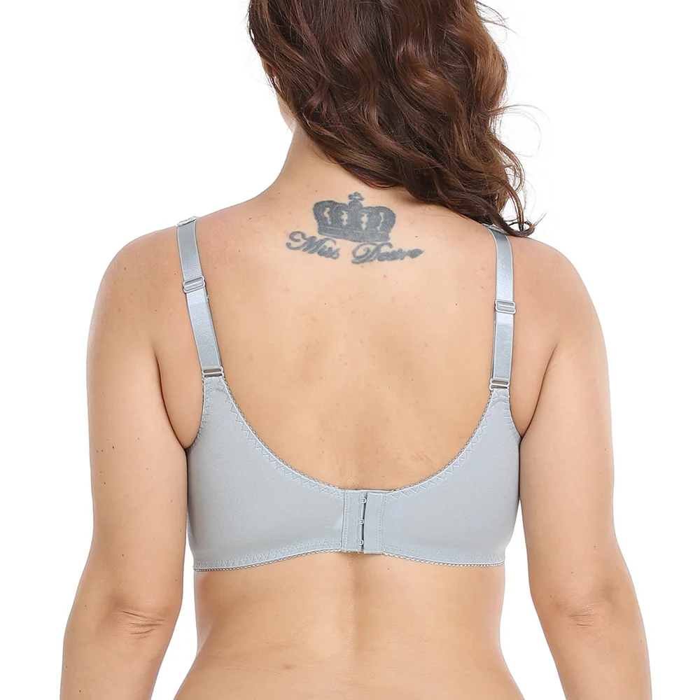 Lace Bra Floral Embroidery Bra Women Underwear Full Coverage  Plus Size Unlined Thin Minimizer Bra For Women BH C D E F G H I J