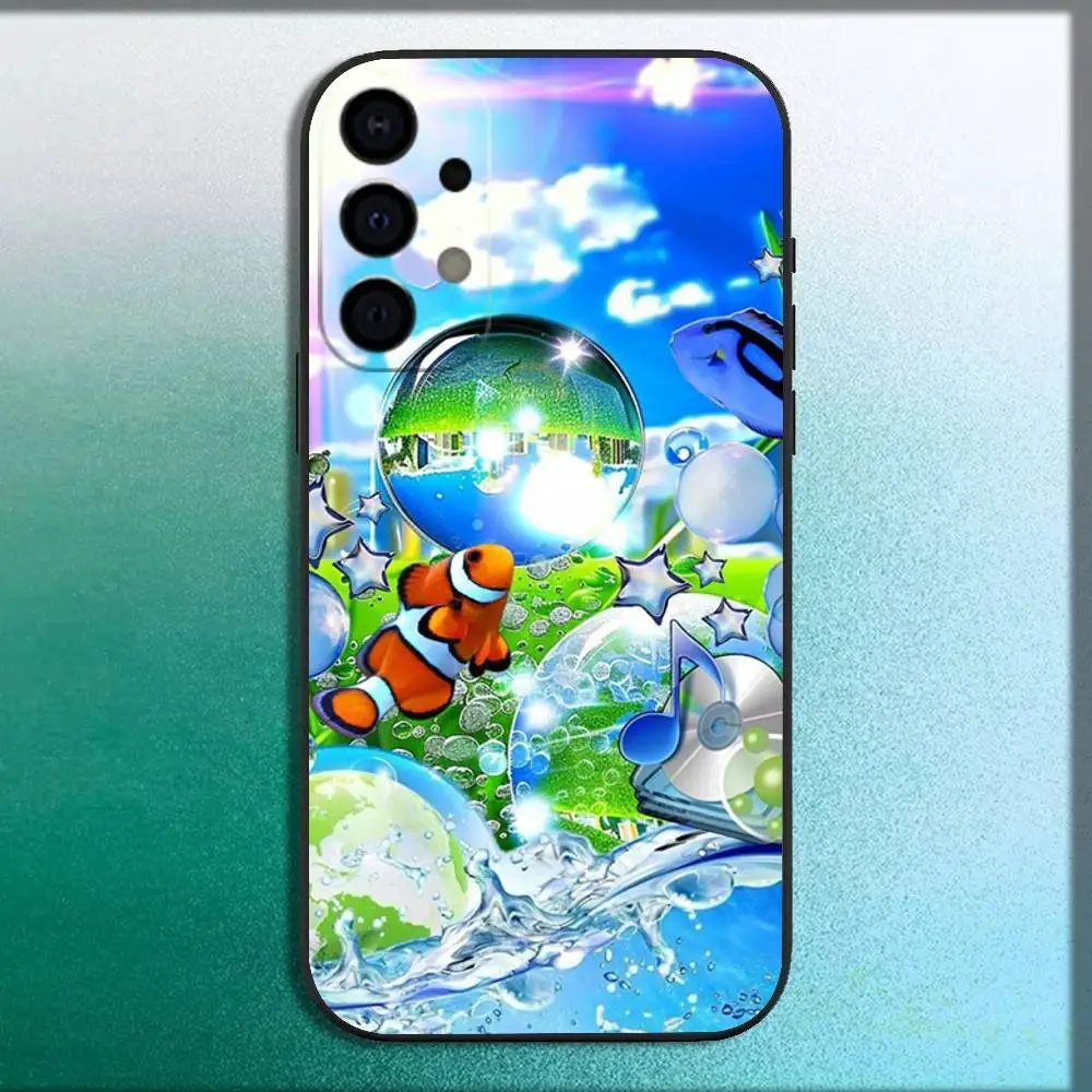 Funda de teléfono Art Frutiger Aeros para Samsung Galaxy A73,72,71,A52,51,40,41,A22,A32,31,A13,12,Note20 carcasa negra suave