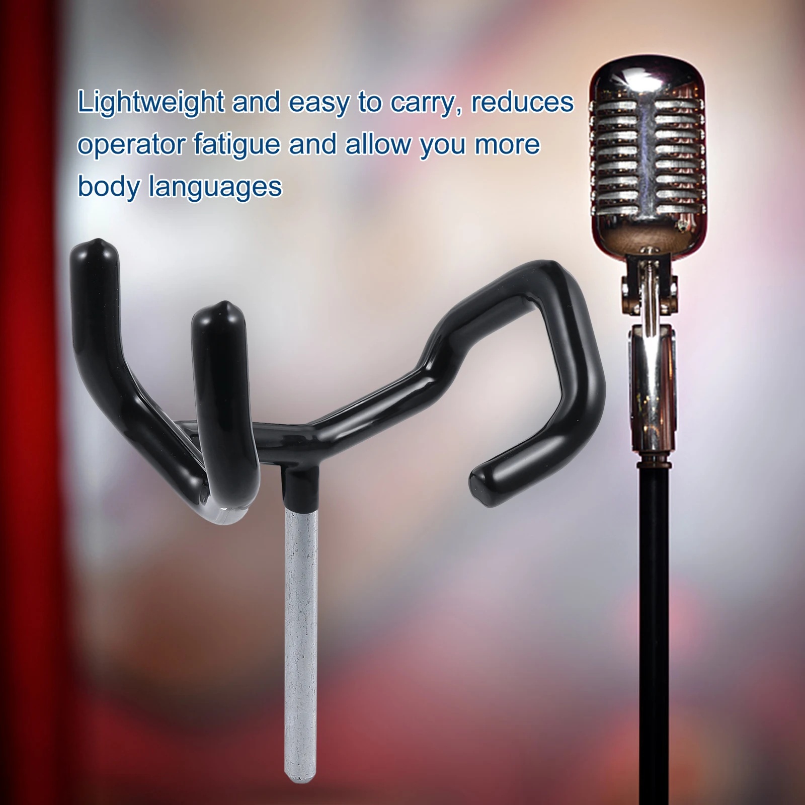 

Metal Microphone Boompole Holder Lightweight Stable Stand Coating Protection Fits C-Stands Boom Poles Mic Support Cradle Mount