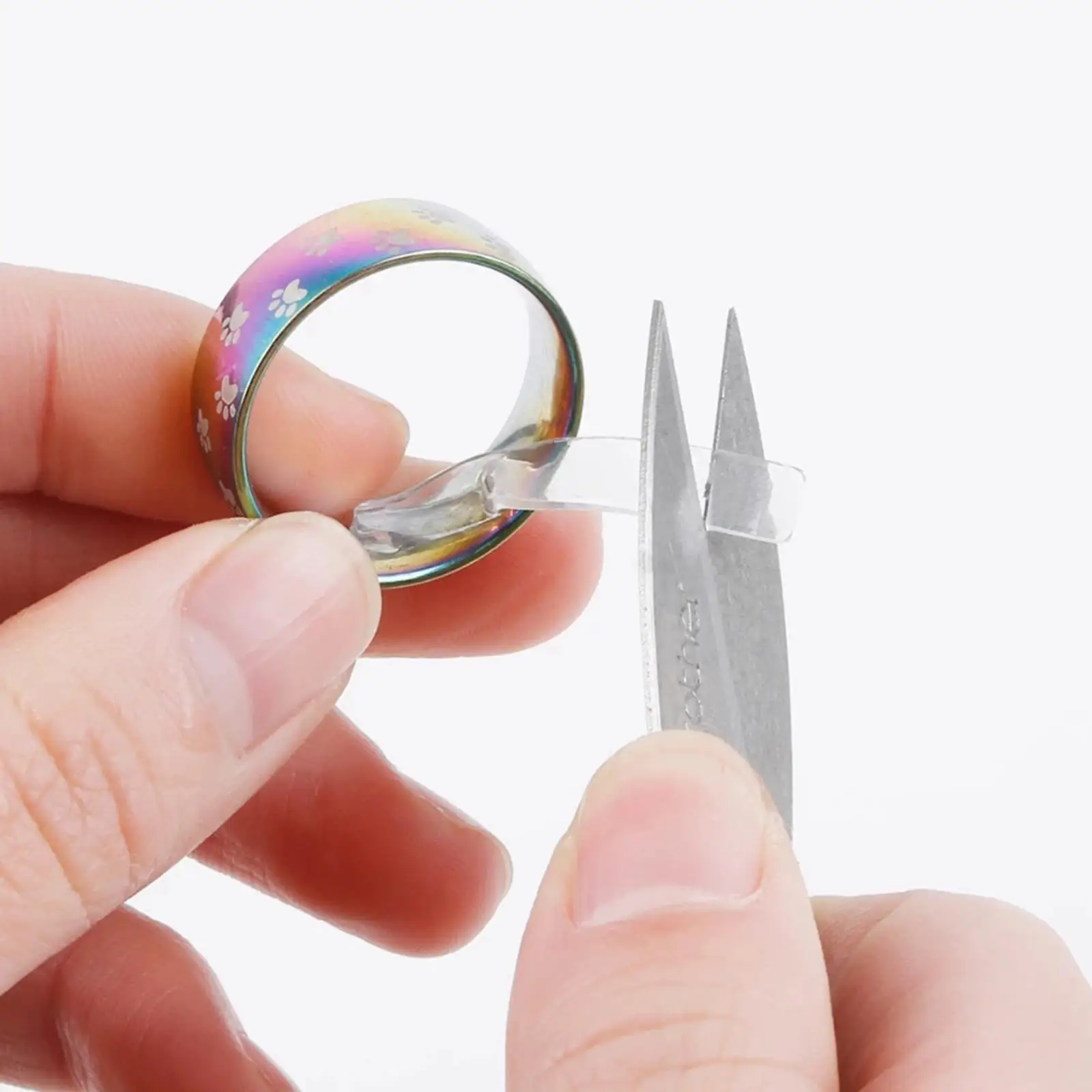 Ring Tightener Invisible Ring Size Adjuster for Loose Rings Silicone Ring Sizer Measuring Tool 6pcs DIY Cuttable Ring Reducer