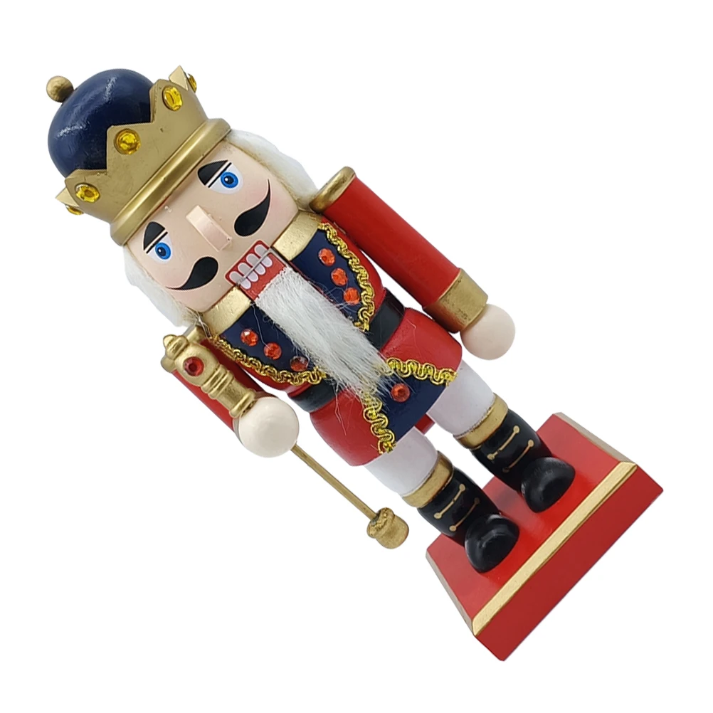 

Wooden King Soldier Nutcracker Christmas Tabletop Decoration Xmas Nutcracker Ornament Xmas Desktop Decor Wooden Nutcrackers