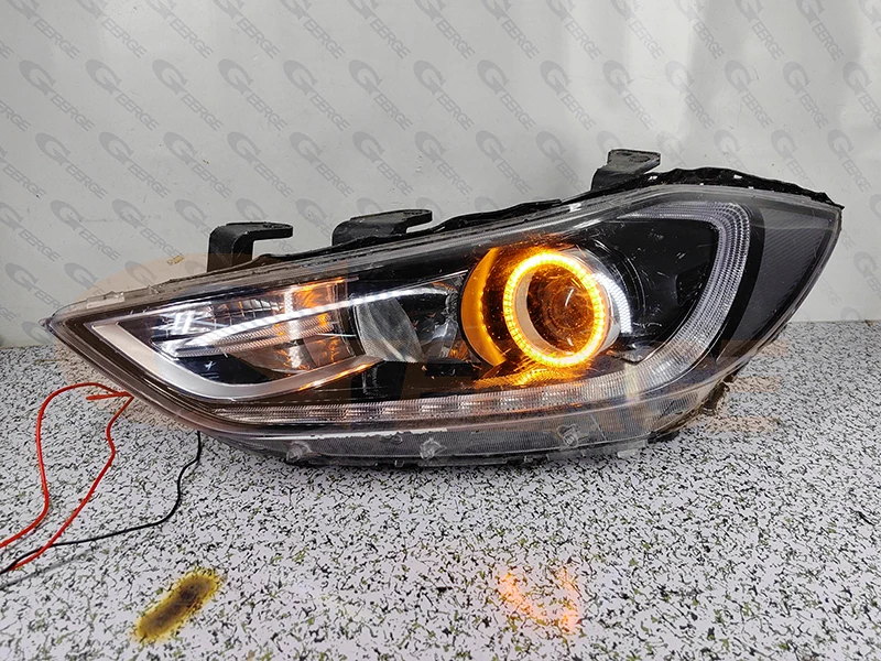 For Hyundai Elantra AD Avante 2015 2016 2017 2018 Ultra Bright A/W Switchback Day Light Turn Signal LED Angel Eyes Halo Rings