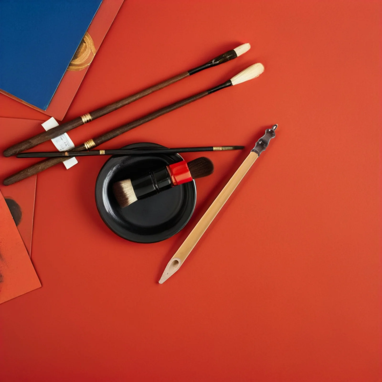 

Набор из 2 бамбуковых перьев для каллиграфии с петелькой для подвешивания, ручки-кане для каллиграфии