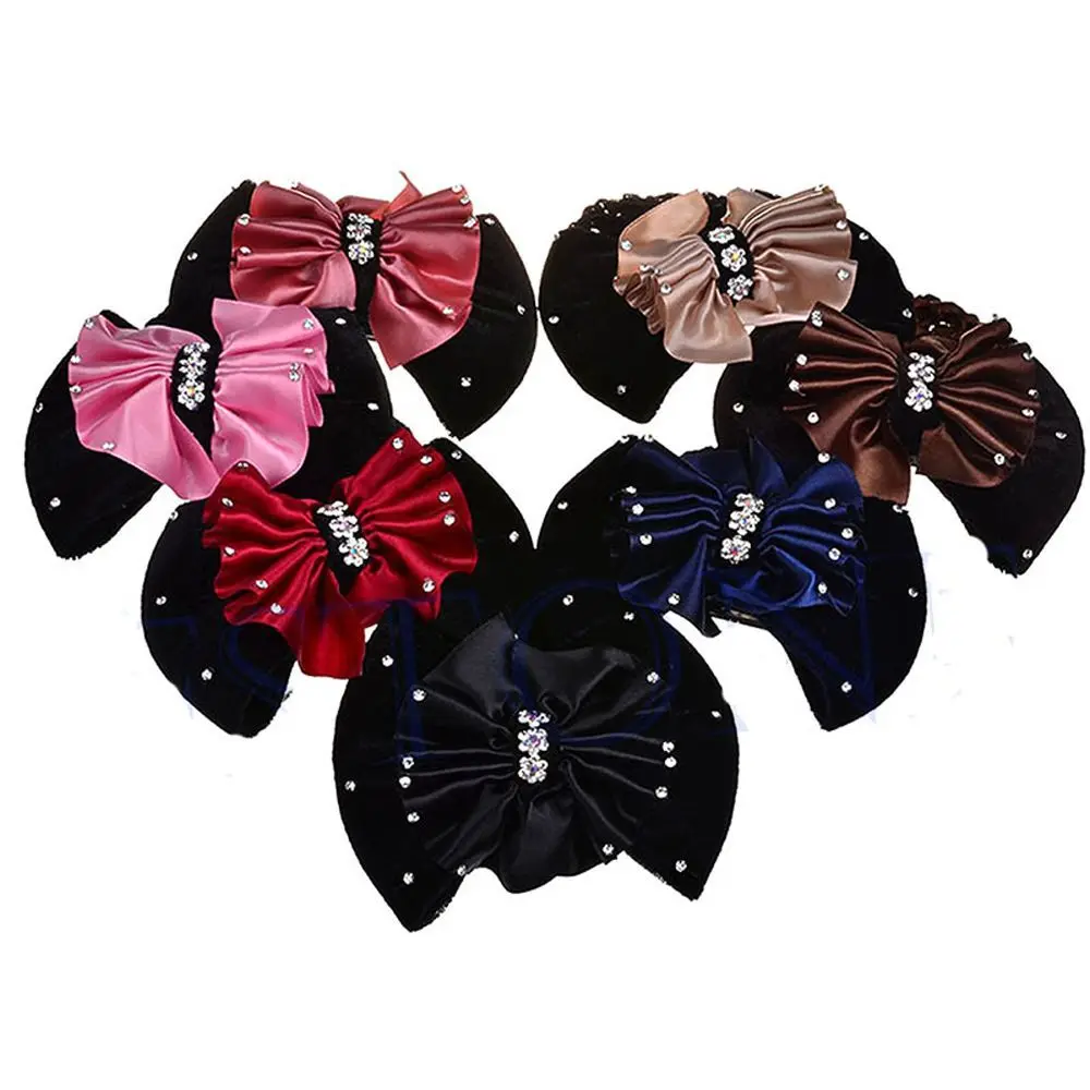 حار بيع القوس الساتان سيدة Bowknot مشبك شعر غطاء إكسسوارات الشعر صافي كعكة سنود