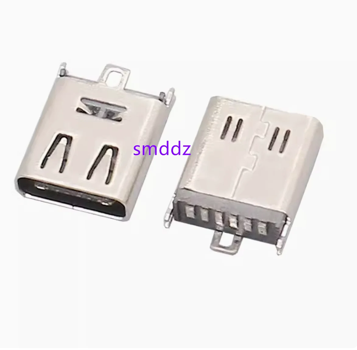 50pcs / USB connector Type-C female seat 6P vertical stick harpoon positioning pin 180 degrees vertical