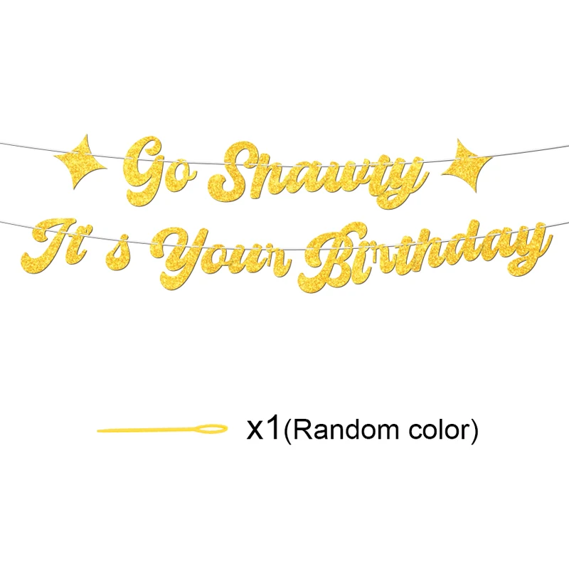 YOMDID Geburtstags-Banner, glitzernd, „It's Your Birthday Party“-Banner, Hip-Hop-Mottoparty-Dekoration, lustige Foto-Requisite, hängende Ornamente – Detail 7