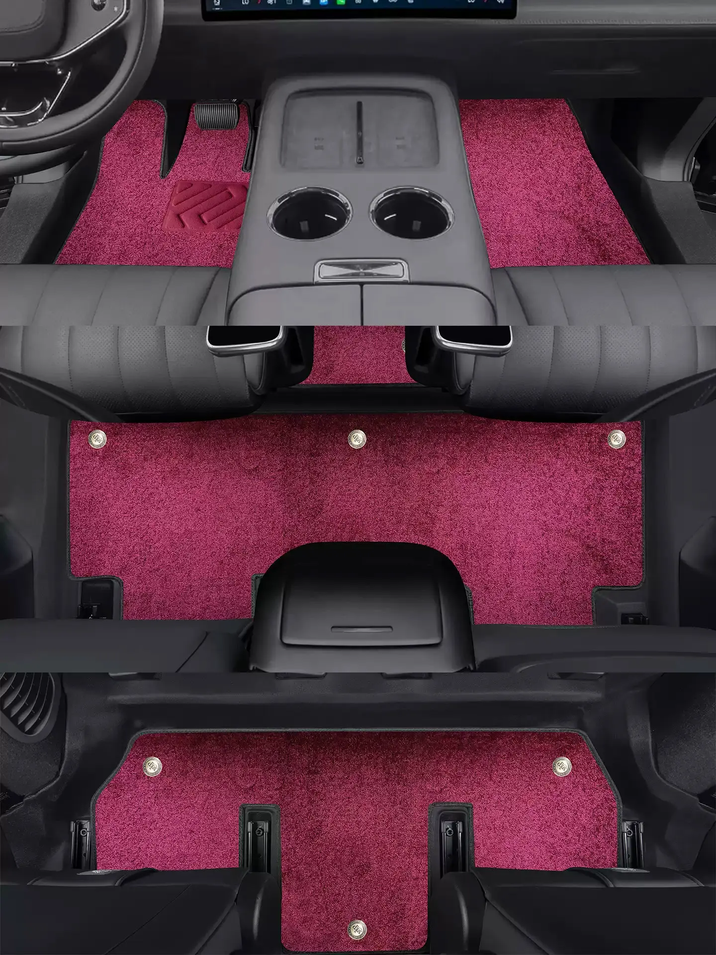 Left-Hand Drive Car Custom Fit Floor Mat For GAC Hyptec HL 6-Seater 2025-2026 Waterproof Wear-Resistant Odorless Floor Liner