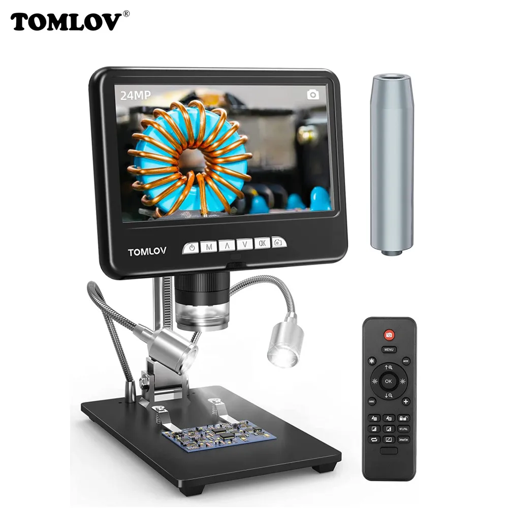 Tomov DM401 2K Digital HDMI USB microscopio elettronico 1200X 7 \