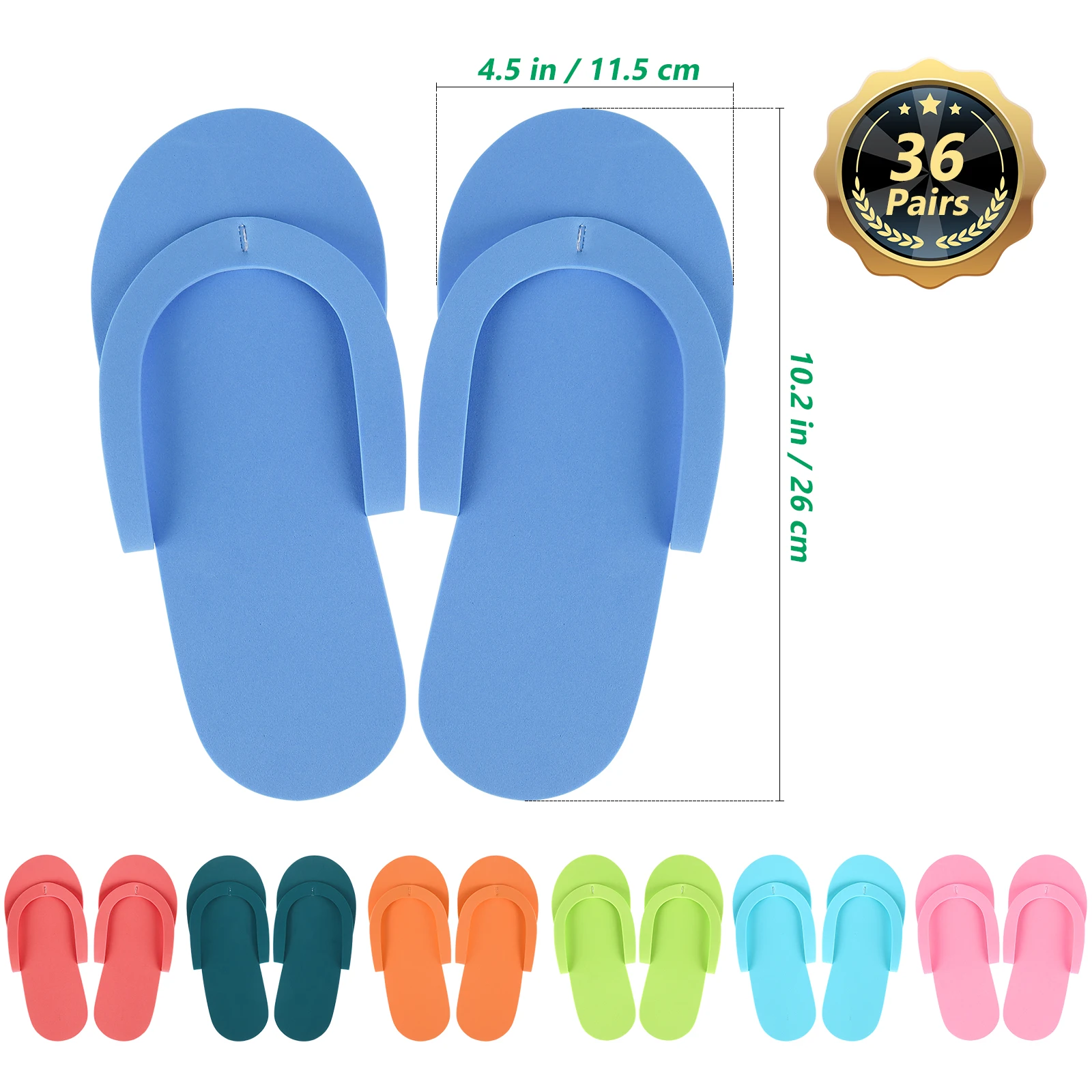 ROSENICE 36 زوج شباشب سبا للاستعمال مرة واحدة إيفا باديكير الأحذية صالون مسمار الفن حذاء مريح غير قابل للانزلاق للضيوف #6
